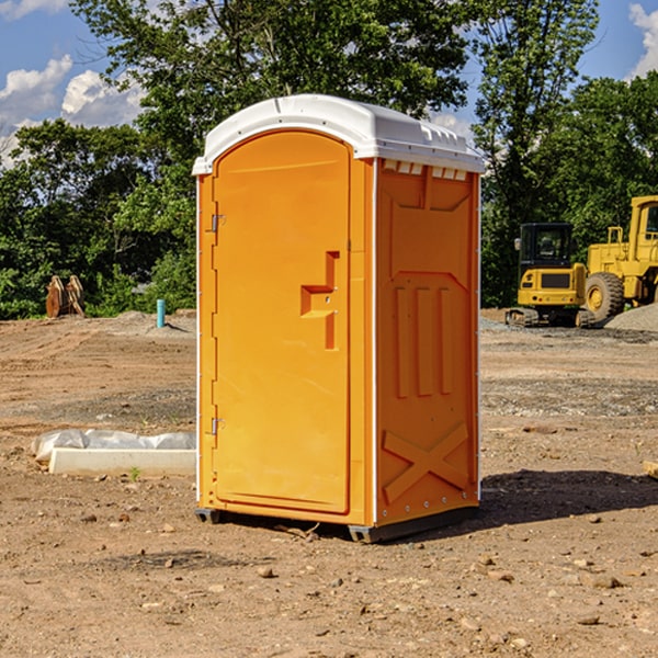 can i customize the exterior of the porta potties with my event logo or branding in Dacoma